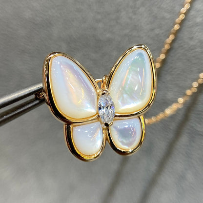 [Rose Jewelrys]BUTTERFLY MOP DIAMOND NECKLACE