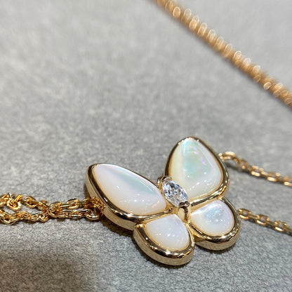 [Rose Jewelrys]BUTTERFLY MOP DIAMOND NECKLACE