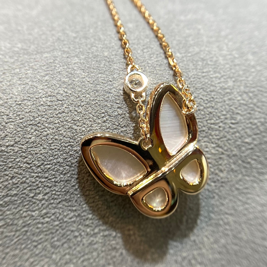 [Rose Jewelrys]BUTTERFLY MOP DIAMOND NECKLACE