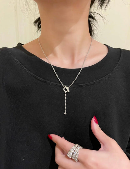 [Rose Jewelrys]FINESSE SILVER DIAMOND NECKLACE