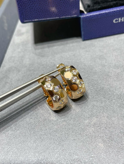 [Rose Jewelrys]BEE LOVE DIAMOND HOOP EARRINGS