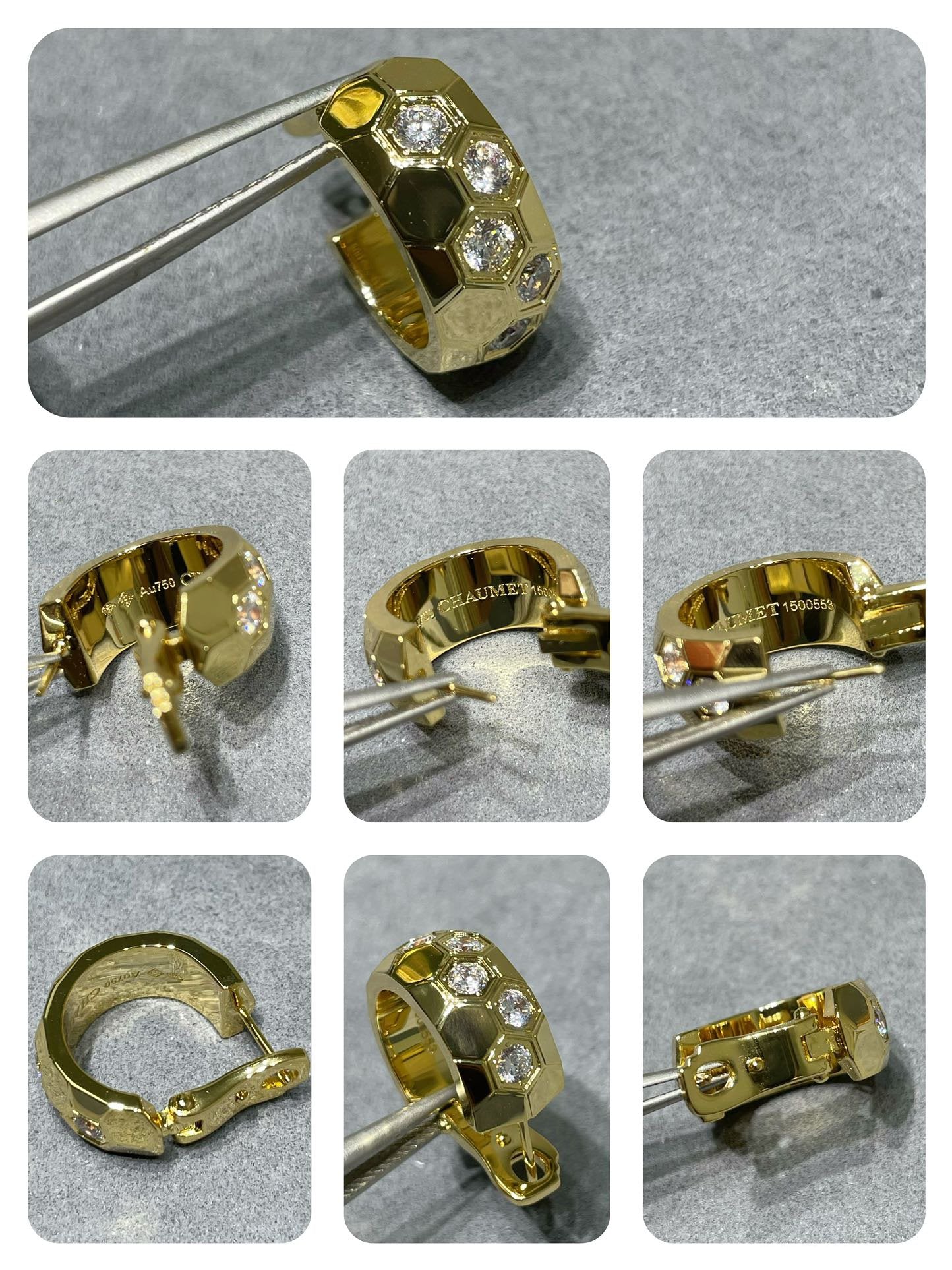 [Rose Jewelrys]BEE LOVE DIAMOND HOOP EARRINGS