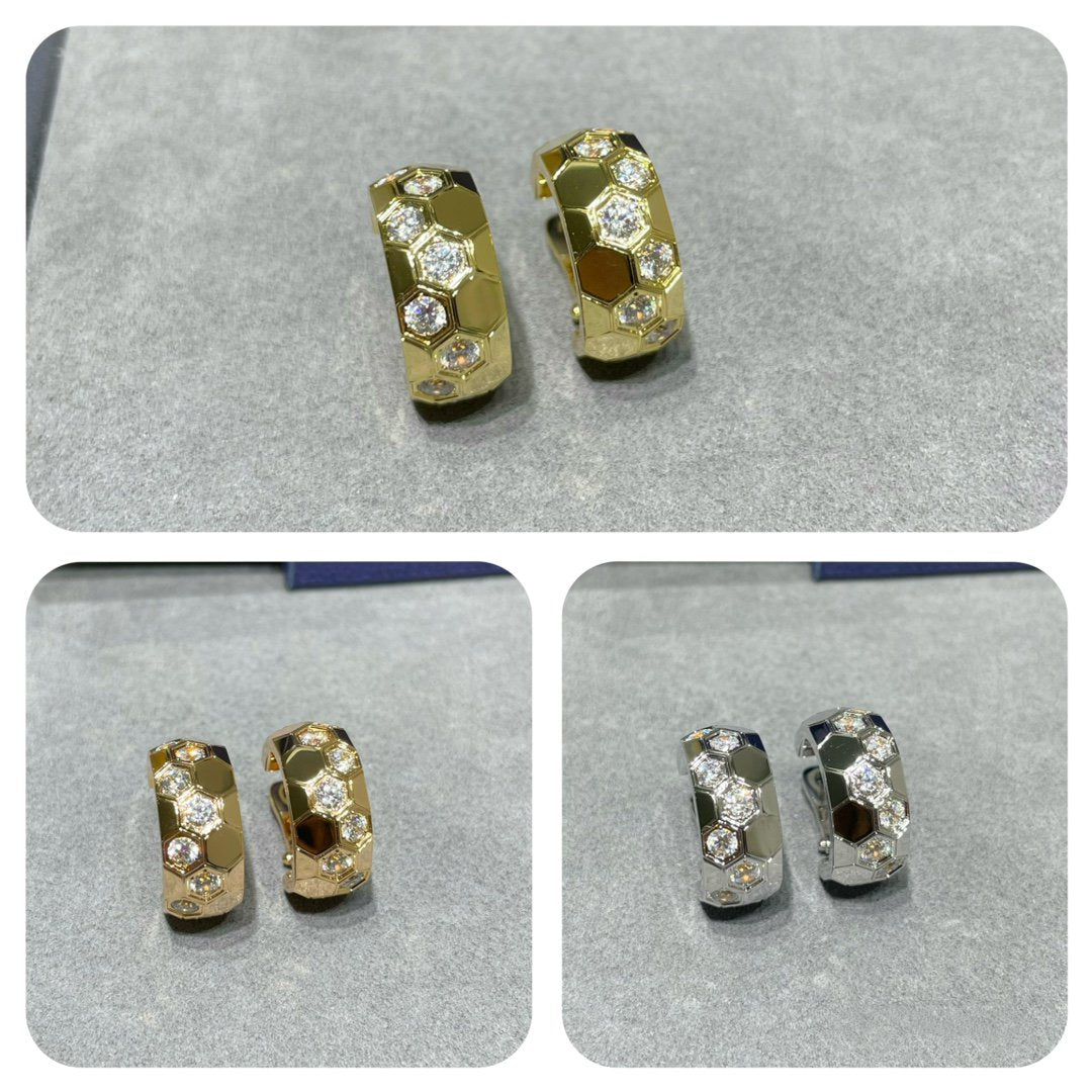 [Rose Jewelrys]BEE LOVE DIAMOND HOOP EARRINGS