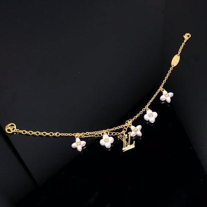 [Rose Jewelrys] LOGO 6 MOTIF STAR AND SUN GOLD BRACELET