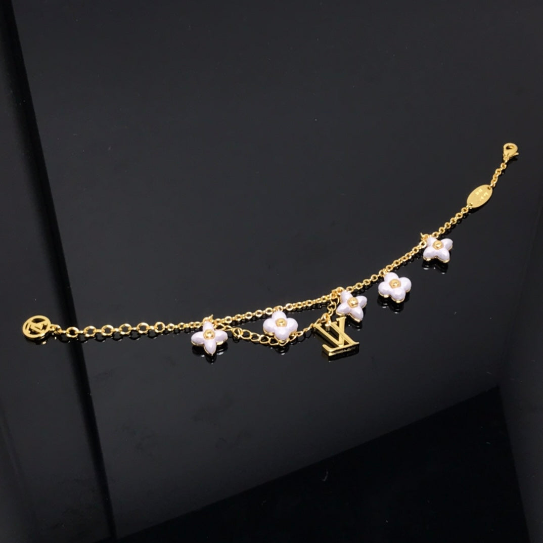 [Rose Jewelrys] LOGO 6 MOTIF STAR AND SUN GOLD BRACELET