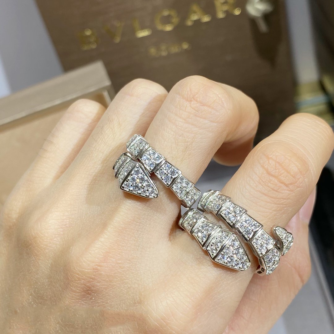 [Rose Jewelrys]SERPENTI RING SILVER DIAMOND PAVED