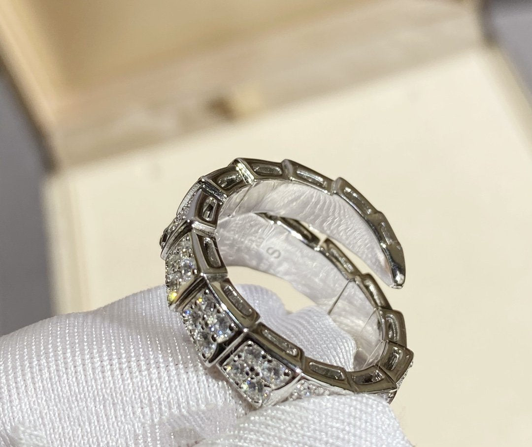 [Rose Jewelrys]SERPENTI RING SILVER DIAMOND PAVED