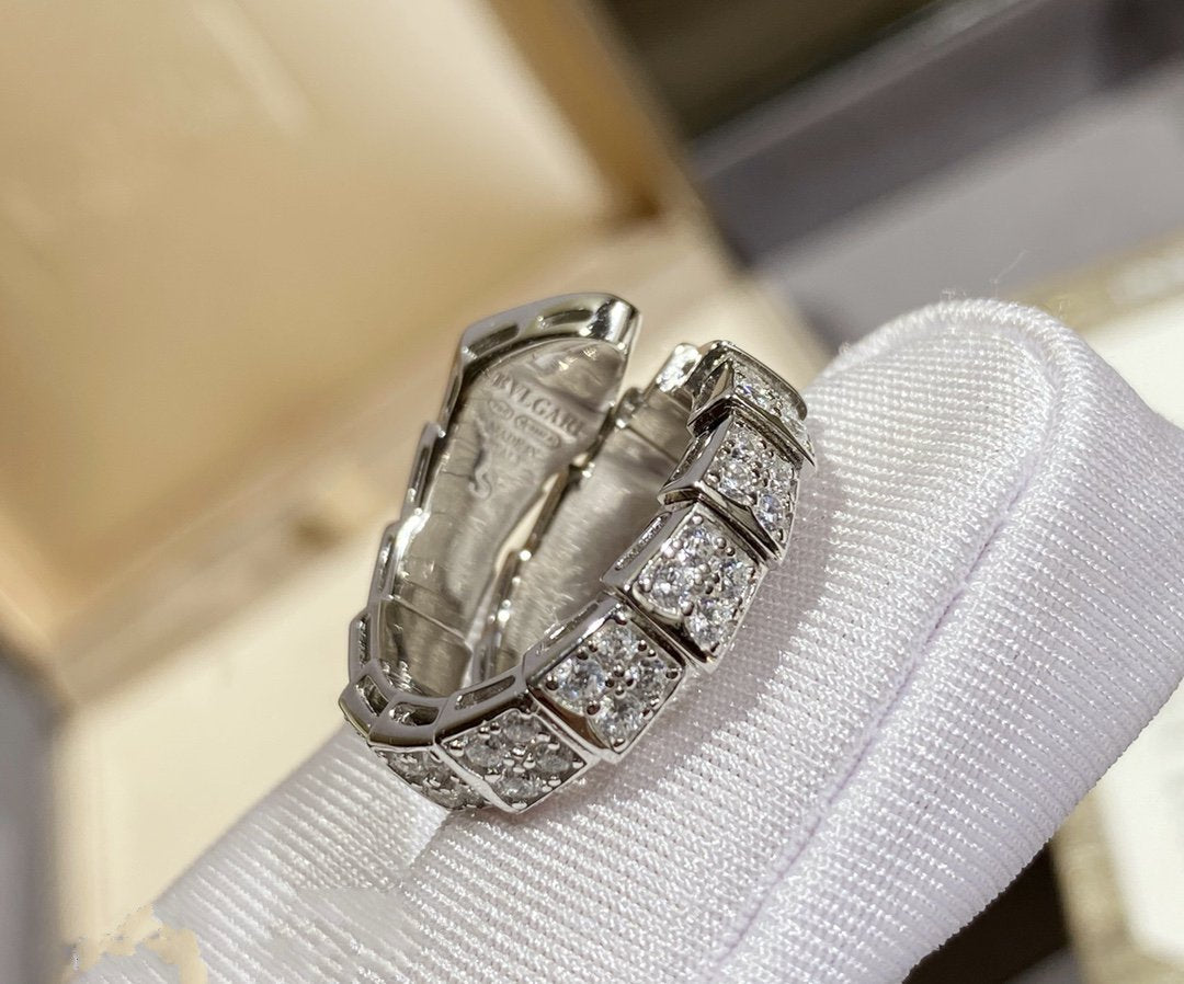 [Rose Jewelrys]SERPENTI RING SILVER DIAMOND PAVED