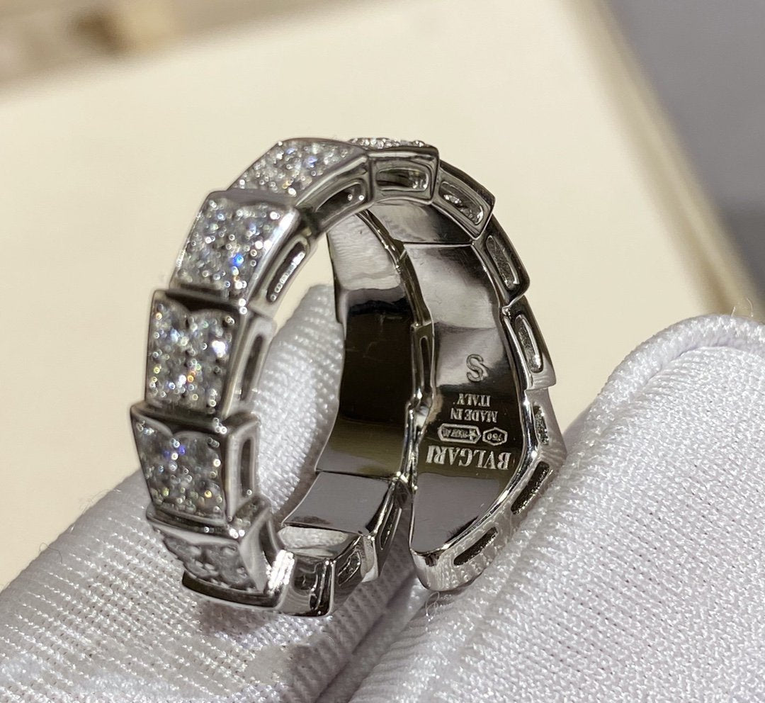 [Rose Jewelrys]SERPENTI RING SILVER DIAMOND PAVED