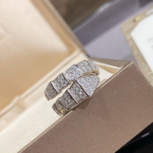 [Rose Jewelrys]SERPENTI RING SILVER DIAMOND PAVED
