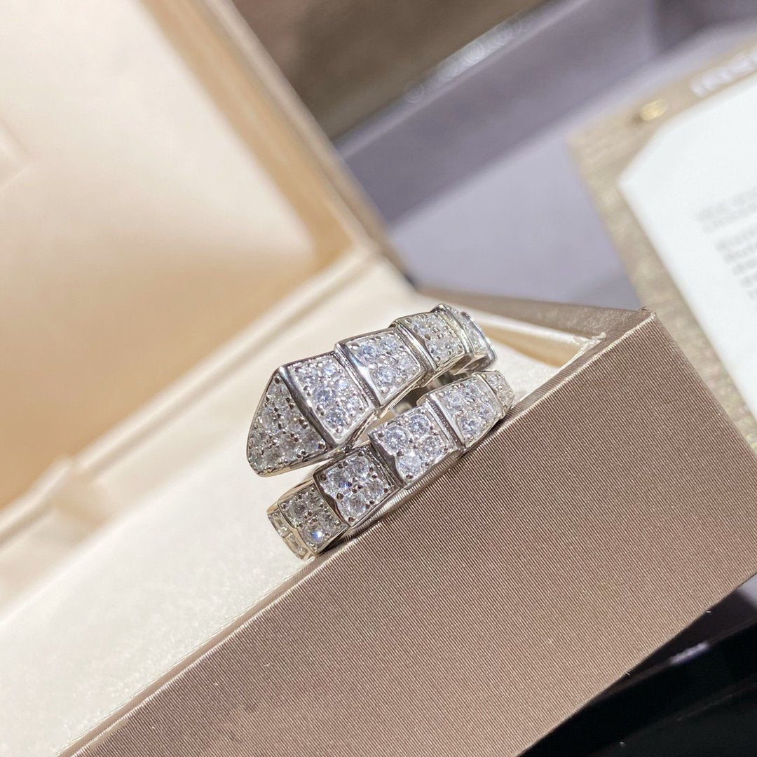 [Rose Jewelrys]SERPENTI RING SILVER DIAMOND PAVED