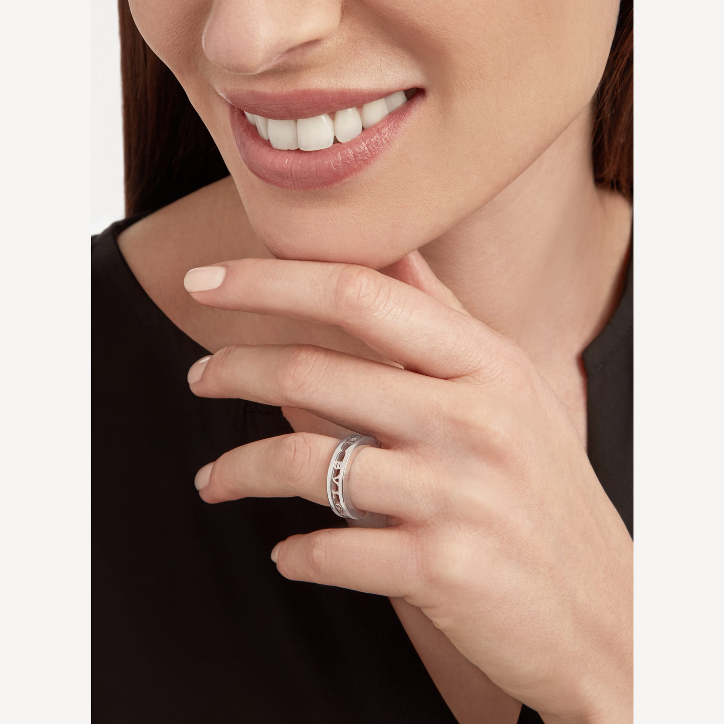 [Rose Jewelrys]ZERO 1 ONE-BAND WITH OPENWORK LOGO SPIRAL RING