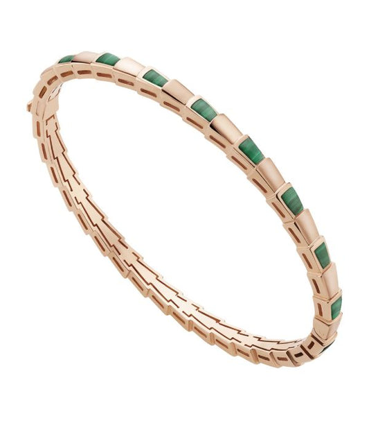 [Rose Jewelrys]SERPENTI BRACELET PINK GOLD MALACHITE