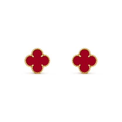 []CLOVER MEDIUM 1 MOTIFS CARNELIAN  EARRINGS