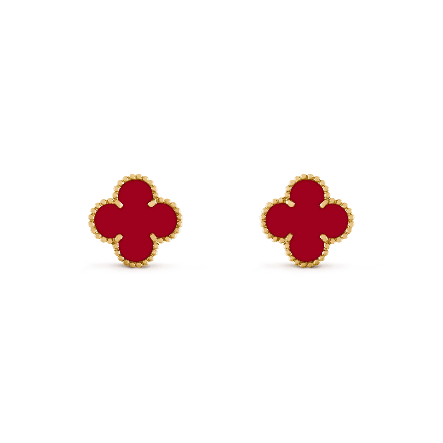 [Rose Jewelrys]CLOVER MEDIUM 1 MOTIFS CARNELIAN  EARRINGS