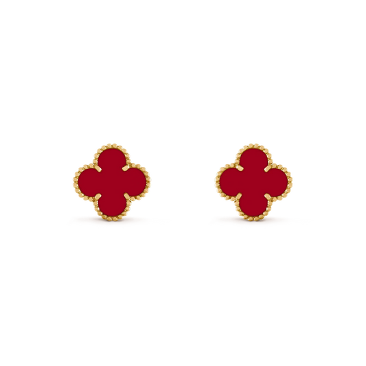 [Rose Jewelrys]CLOVER MEDIUM 1 MOTIFS CARNELIAN  EARRINGS