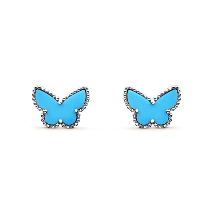 [Rose Jewelrys]BUTTERFLY TURQUOISE EARRINGS SILVER