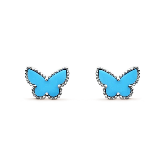 [Rose Jewelrys]BUTTERFLY TURQUOISE EARRINGS SILVER