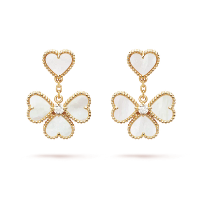 [Rose Jewelrys]CLOVER SWEET WHITE MOP EARRINGS