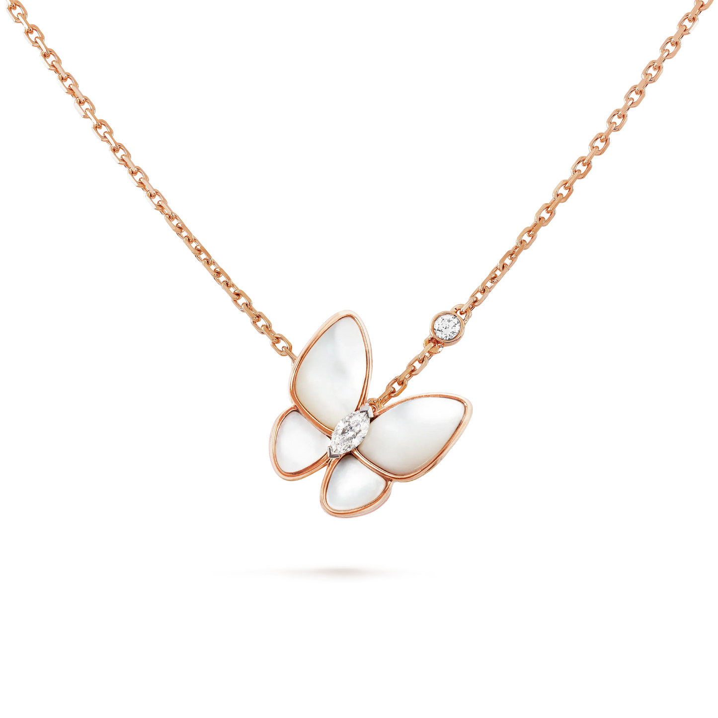 [Rose Jewelrys]BUTTERFLY MOP DIAMOND NECKLACE