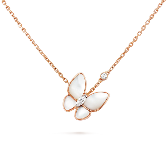 [Rose Jewelrys]BUTTERFLY MOP DIAMOND NECKLACE