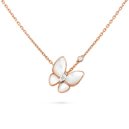 [🌹Rose💎]BUTTERFLY MOP DIAMOND NECKLACE
