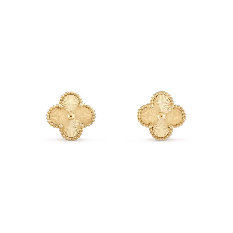 [Rose Jewelrys]CLOVER MINI 9.5MM LASER EARRINGS