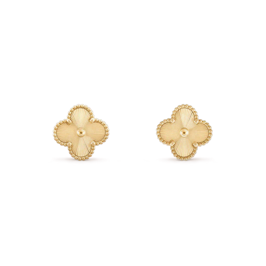 [Rose Jewelrys]CLOVER MINI 9.5MM LASER EARRINGS