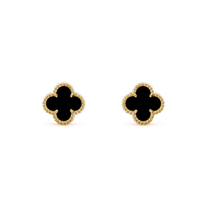 [Rose Jewelrys]CLOVER MINI 9.5MM BLACK MOP EARRINGS