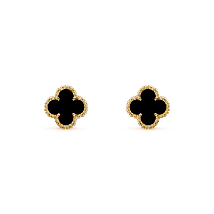 [🌹Rose💎]CLOVER MINI 9.5MM BLACK MOP EARRINGS