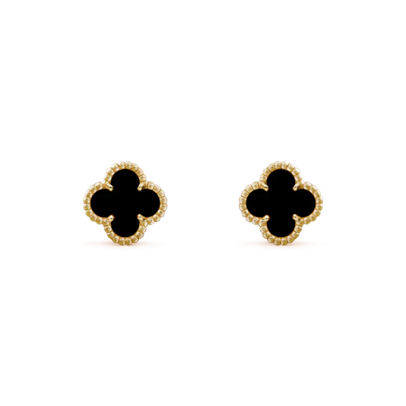 [🌹Rose💎]CLOVER MINI 9.5MM BLACK MOP EARRINGS