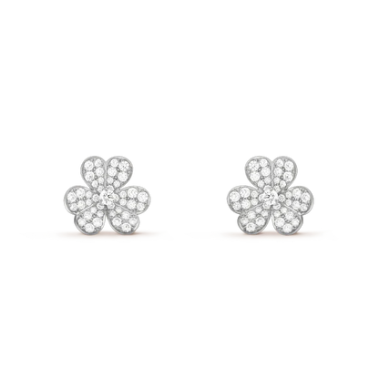 [Rose Jewelrys]CLOVER COMOS DIAMOND EARRINGS SILVER