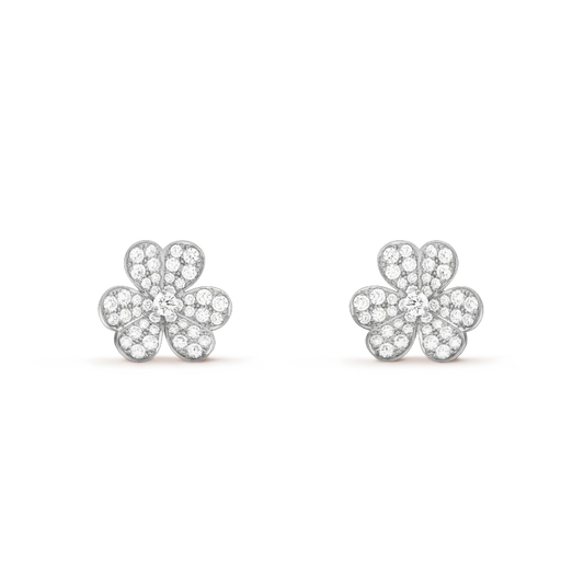[Rose Jewelrys]CLOVER COMOS DIAMOND EARRINGS SILVER