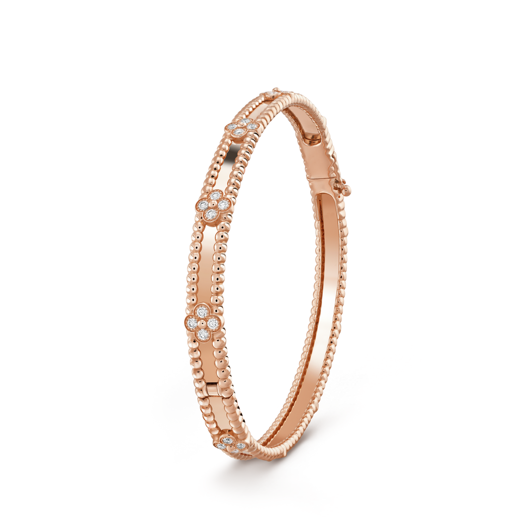 [🌹Rose💎]CLOVER BRACELET 4MM DIAMONDS