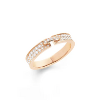 [🌹Rose💎]ALLIANCE LIENS VIDENCE PAVED DIAMOND 4MM RING
