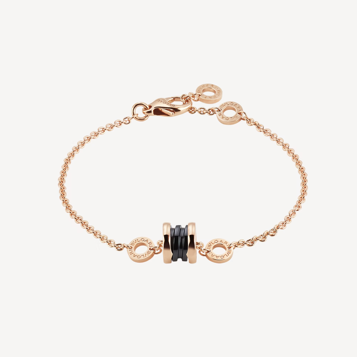 [Rose Jewelrys]ZERO 1 SOFT PINK GOLD AND BLACK CERAMIC BRACELET