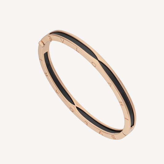 [Rose Jewelrys]ZERO 1 PINK GOLD WITH BLACK CERAMIC BRACELET