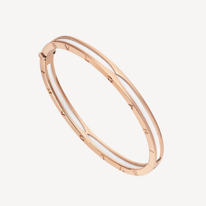 [Rose Jewelrys]ZERO 1 PINK GOLD WITH WHITE CERAMIC BRACELET