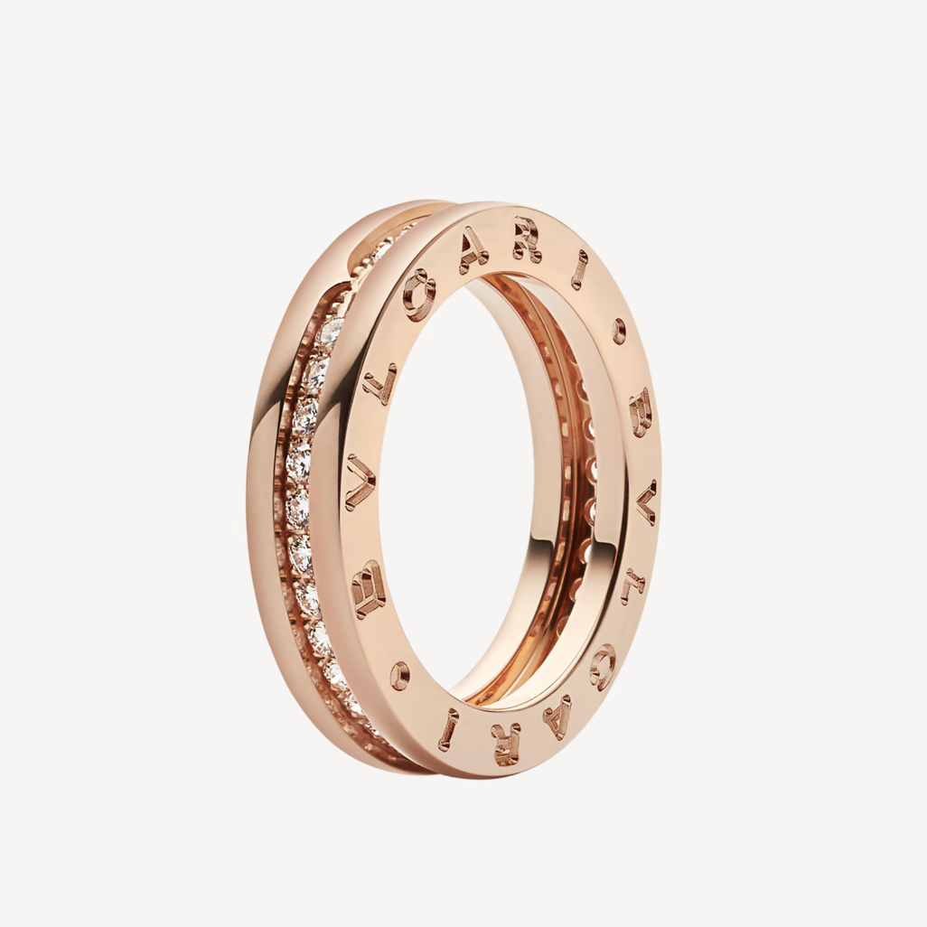 [Rose Jewelrys]ZERO 1 ONE-BAND PAVED DIAMONDS ON THE SPIRAL RING