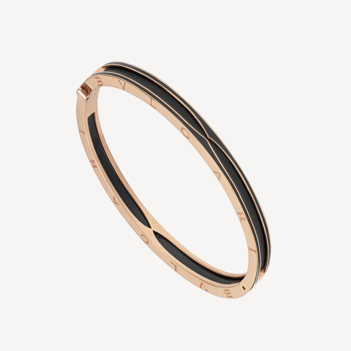 [Rose Jewelrys]ZERO 1 PINK GOLD WITH MATTE BLACK CERAMIC BRACELET