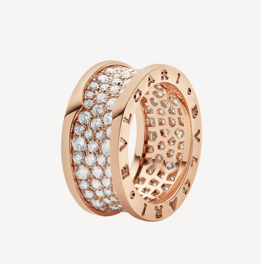 [Rose Jewelrys]ZERO 1 WITH PAVED DIAMONDS ON THE SPIRAL RING