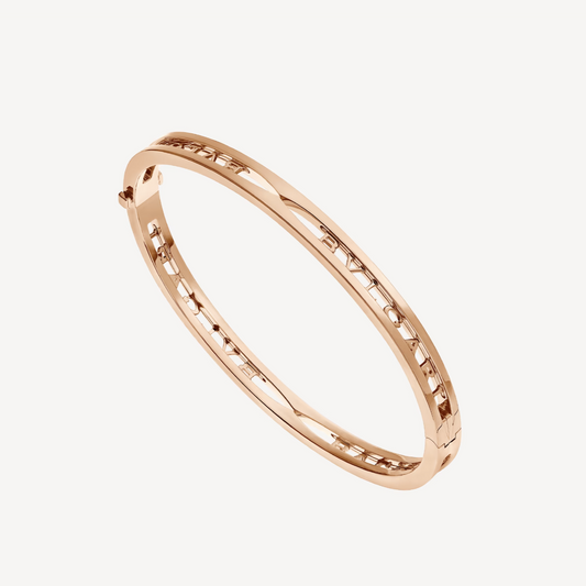 [Rose Jewelrys]ZERO 1 SPIRAL LOGO PINK GOLD BRACELET