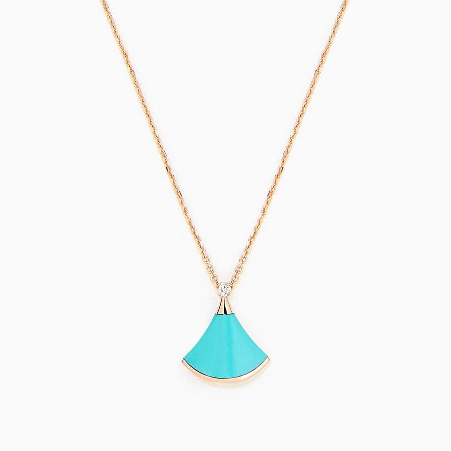 [Rose Jewelrys]DREAM NECKLACE TURQUOISE PINK GOLD