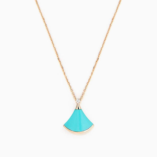 [Rose Jewelrys]DREAM NECKLACE TURQUOISE PINK GOLD