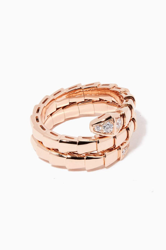 [Rose Jewelrys]SERPENTS DOUBLE ROW DIAMOND RING