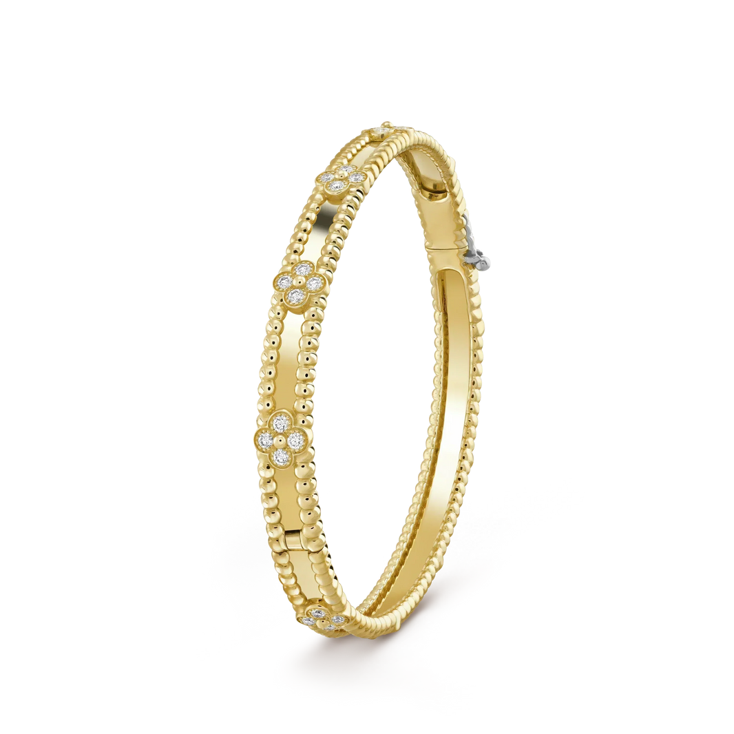 [🌹Rose💎]CLOVER BRACELET 4MM DIAMONDS
