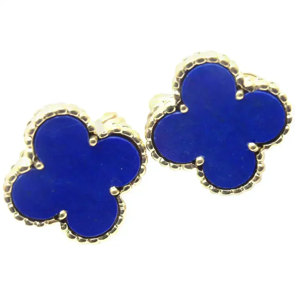 [Rose Jewelrys]CLOVER MINI 9.5MM TURQUOISE EARRINGS