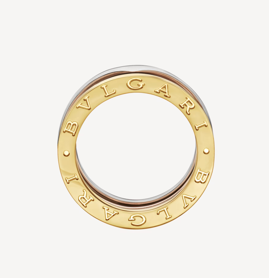 [Rose Jewelrys]ZERO 1 THREE-BAND ROSE WHITE AND YELLOW RING