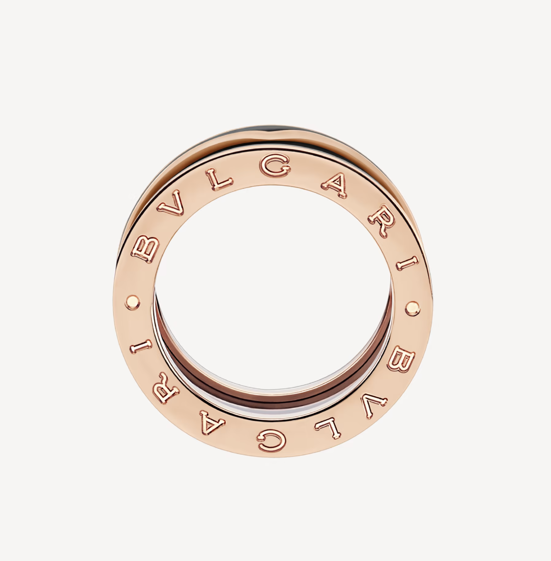 [Rose Jewelrys]ZERO 1 TWO-BAND WITH MATTE BLACK CERAMIC PINK GOLD RING