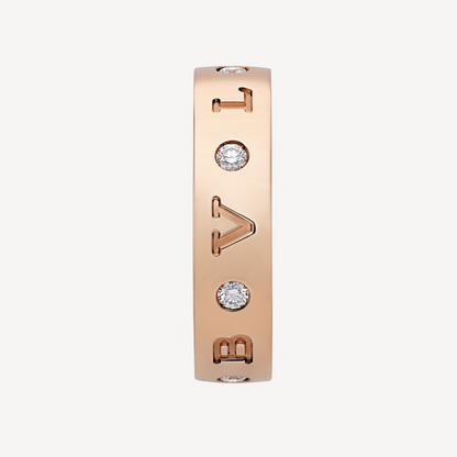 [Rose Jewelrys]ZERO 1 ESSENTIAL PINK GOLD BAND WITH DIAMONDS RING